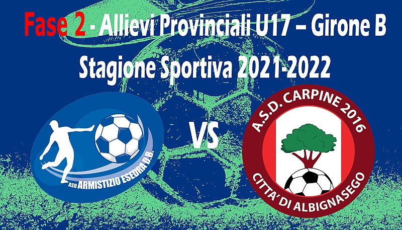 Calcio Armistizio Esedra don Bosco Padova 7^ giornata Allievi Provinciali U17 Fase 2 Girone B SS 2021-2022
